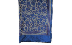 Kantha Wrap - Blue and White on Silk