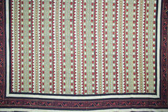 Tablecloth - Green and Red Zig Zag